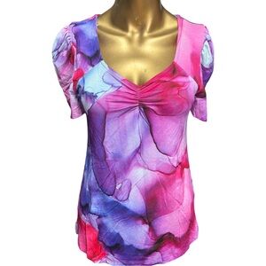 Colorful Women's Short Sleeve Top